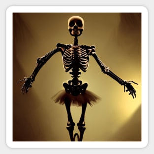 Ballet Skeleton Gothic Sticker